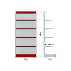 Duvar Reyonu (S25) 223x50x100 cm 40x4 Raf