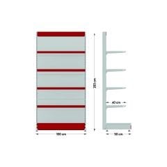 Duvar Reyonu (S25) 203x50x100 cm 40x4 Raf