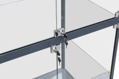 Metal Camlı Elektronik Dolabı